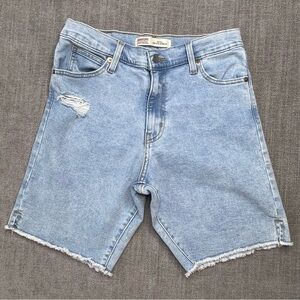Levi's Light Wash Heritage High Rise Denim Bermuda Shorts size 2